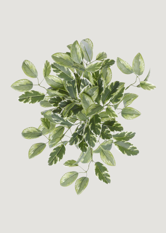 UV Treated Indoor/Outdoor Fake Euphorbia Hanging Leaf Bush - 15"