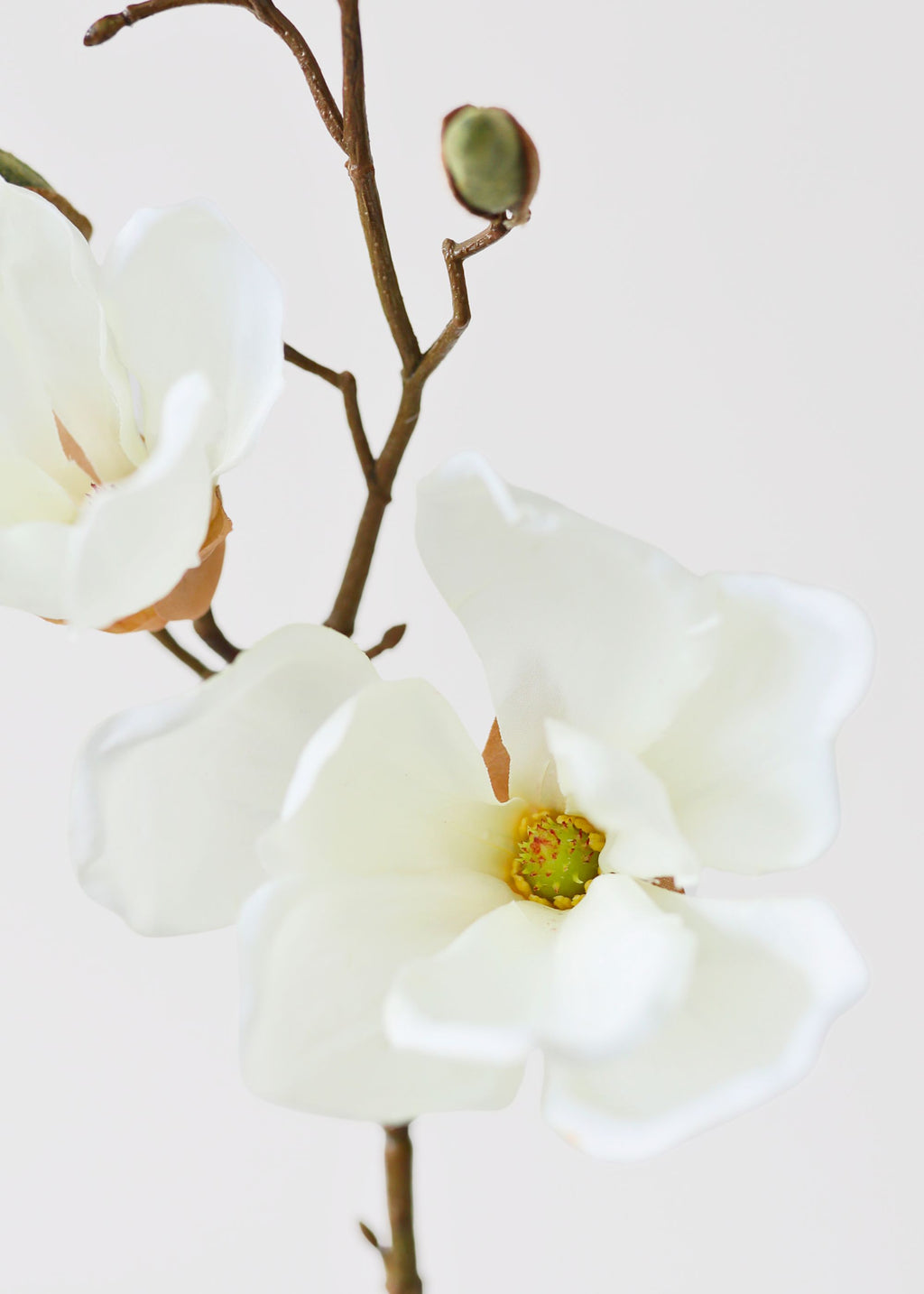 Cream Artificial Magnolia Flower Pick - 19"