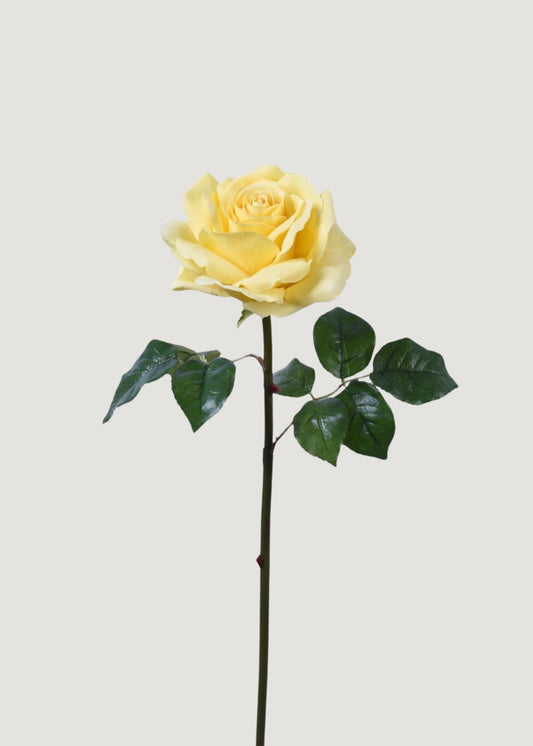 Yellow Artificial Natural Touch Rose - 35.25"