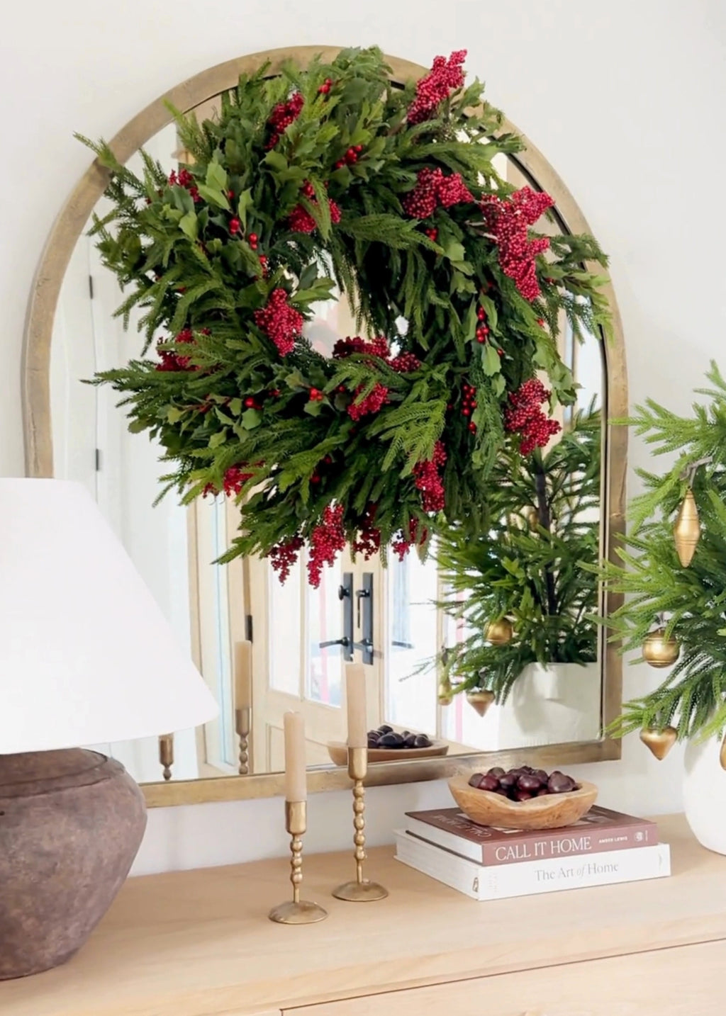 Holiday Red Artificial Berries Pick - 18"