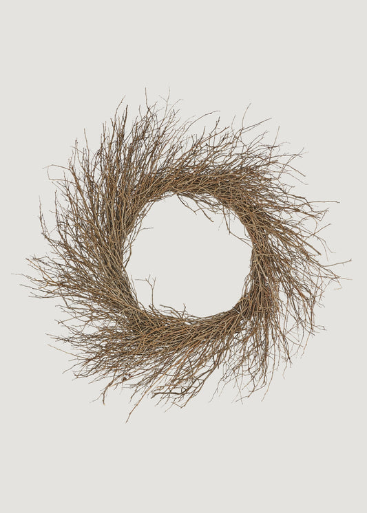 Natural Dried Sweet Huck Branch Wreath - 24"