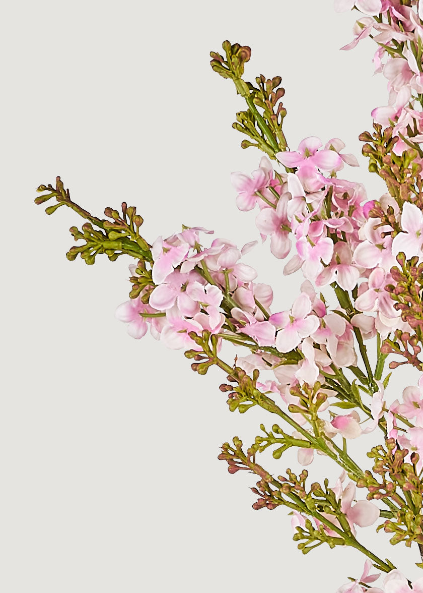 Fake Blooming Lilac Branch in Pink - 30"