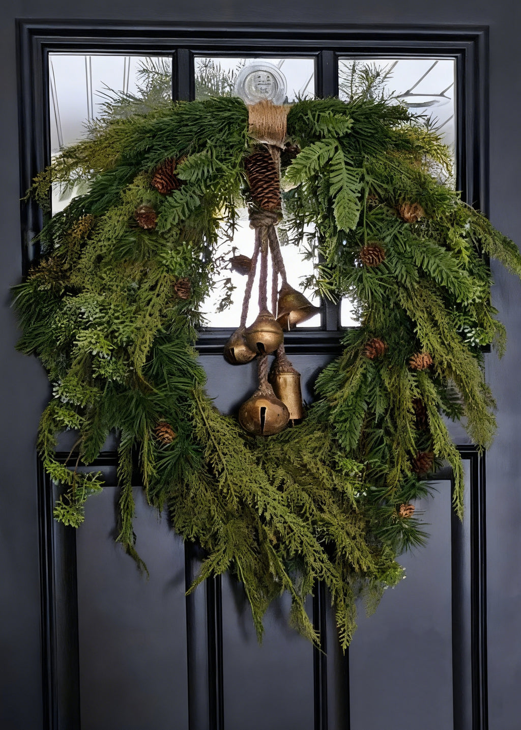 Artificial Cedar Holiday Wreath with Pine Cones - 26"