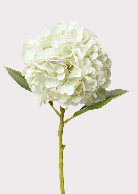 Cream White Hydrangea Real Touch Fake Flower - 18.5"