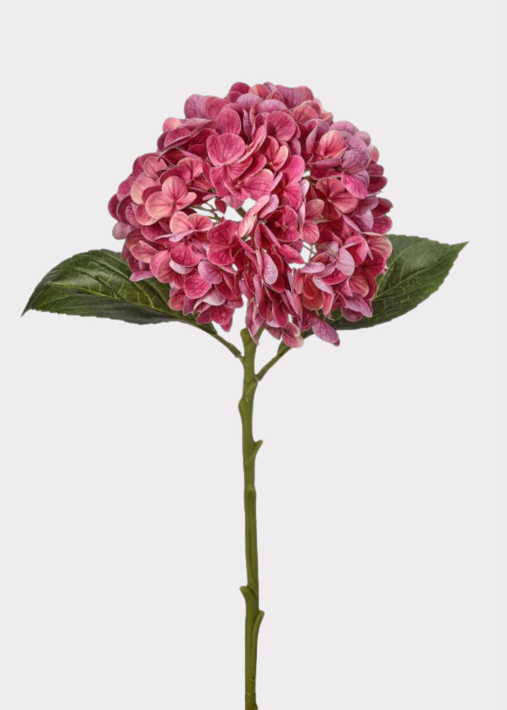 Fuchsia Pink Hydrangea Real Touch Fake Flower - 18.5"