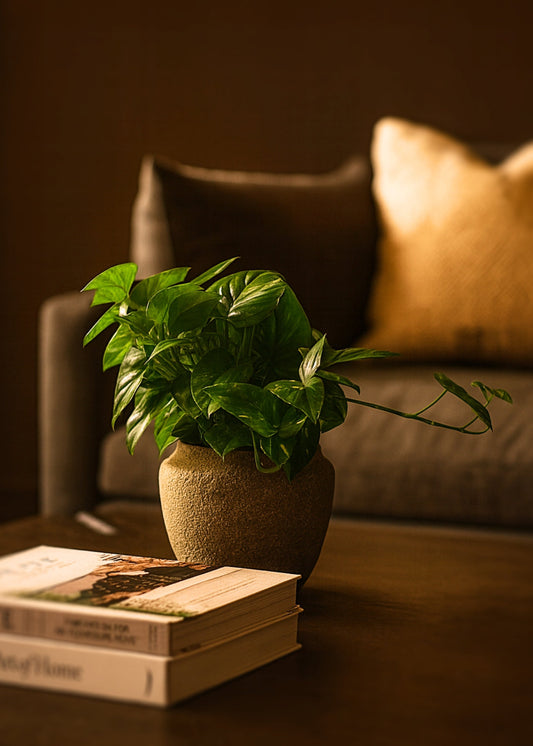 Artificial Pothos UV Treated Indoor/Outdoor Hanging Plant - 19"