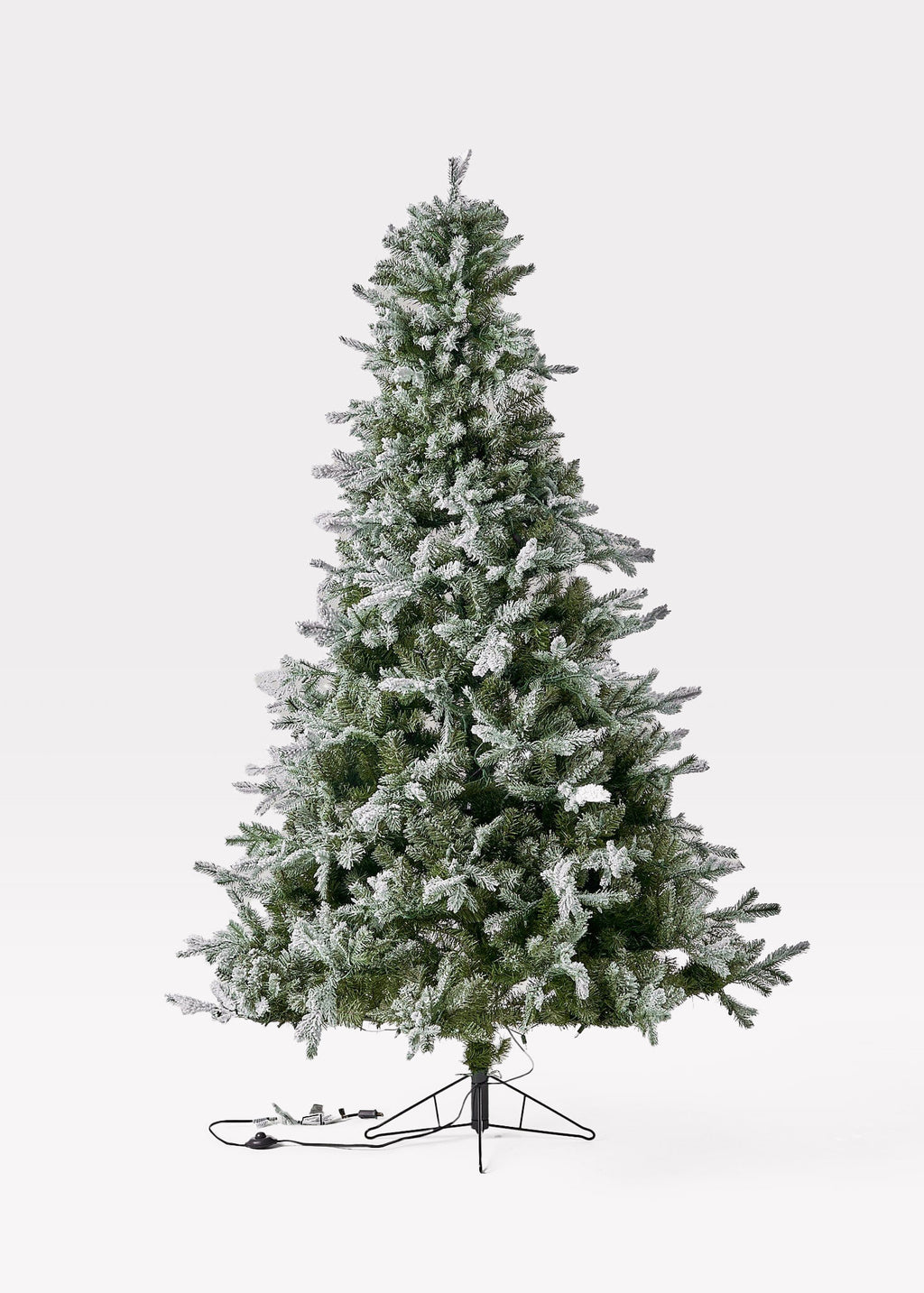 Frosted Pine Christmas Tree with Pre-Lit LED White Lights - 7.5'