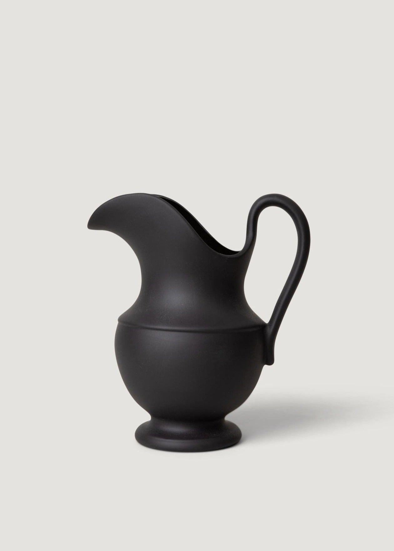 Sir/Madam Stoneware Pitcher Vase in Black - 9.75"