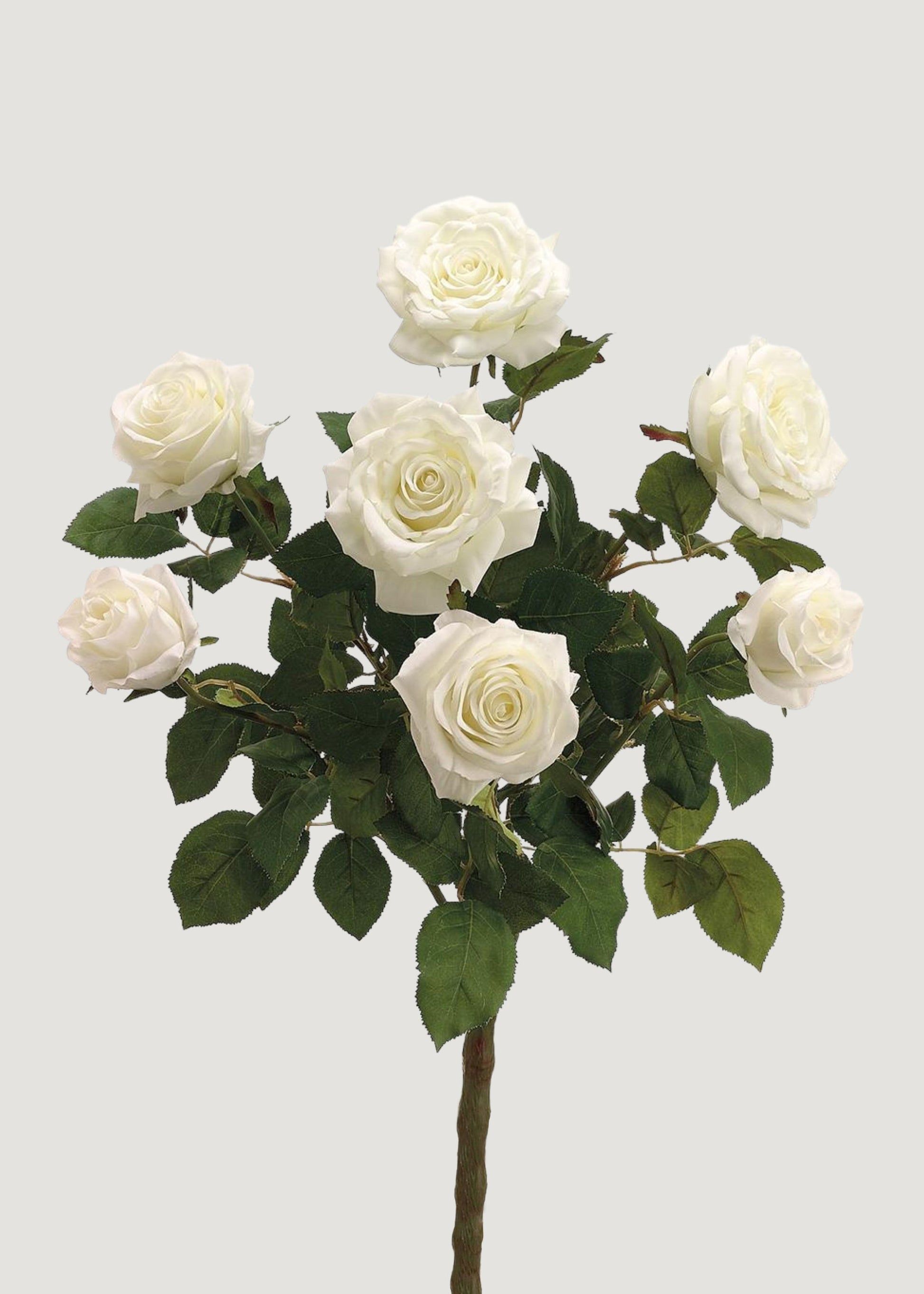 Cream Fake Confetti Rose Flower Bush - 21.5"