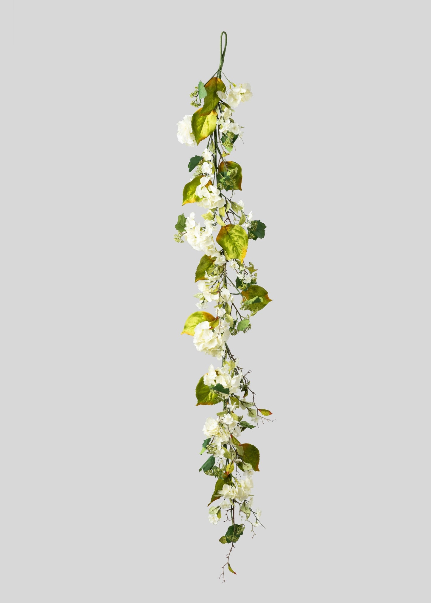 Artificial Blooming Hydrangea Flower Garland in Cream - 72"