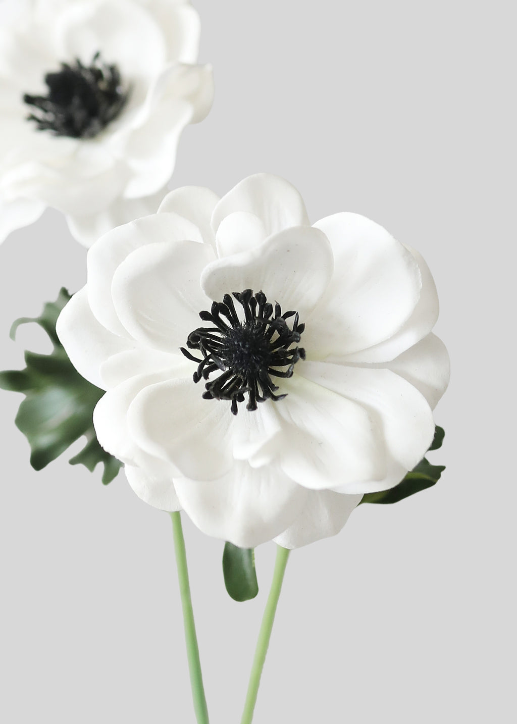 White Anemone Real Touch Fake Flower - 14"
