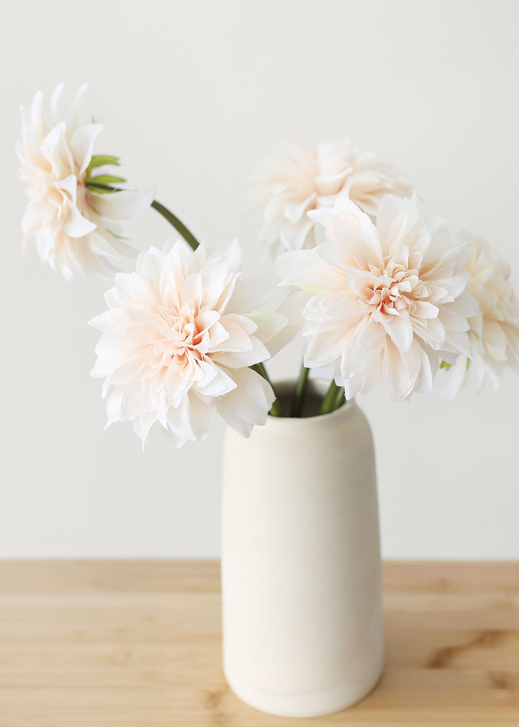 Blush Peach Dahlia Silk Flower - 19"