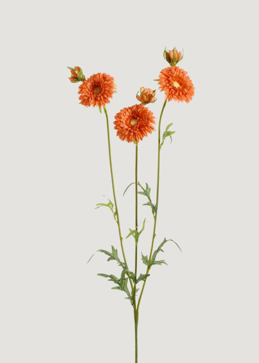Orange Artificial Gerbera Daisy Flower Spray - 26"