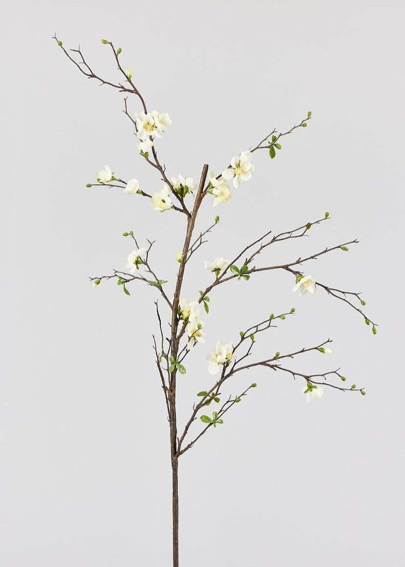 Premium Artificial Flowers - Cream Artificial Blossom Branch - 57"