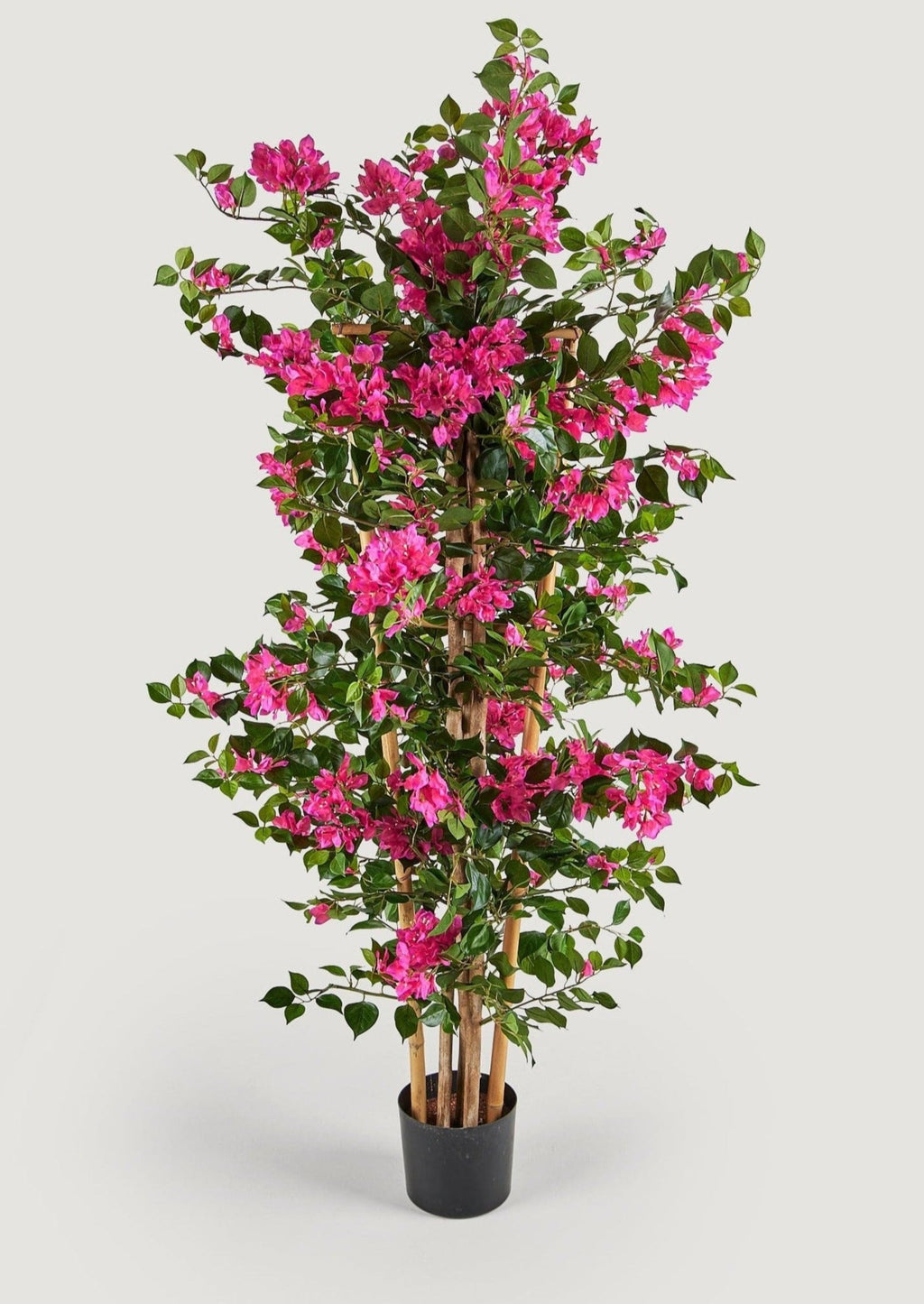 Pack of 2 - Indoor/Covered Outdoor Porch Faux Potted Bougainvillea Trellis - 55"