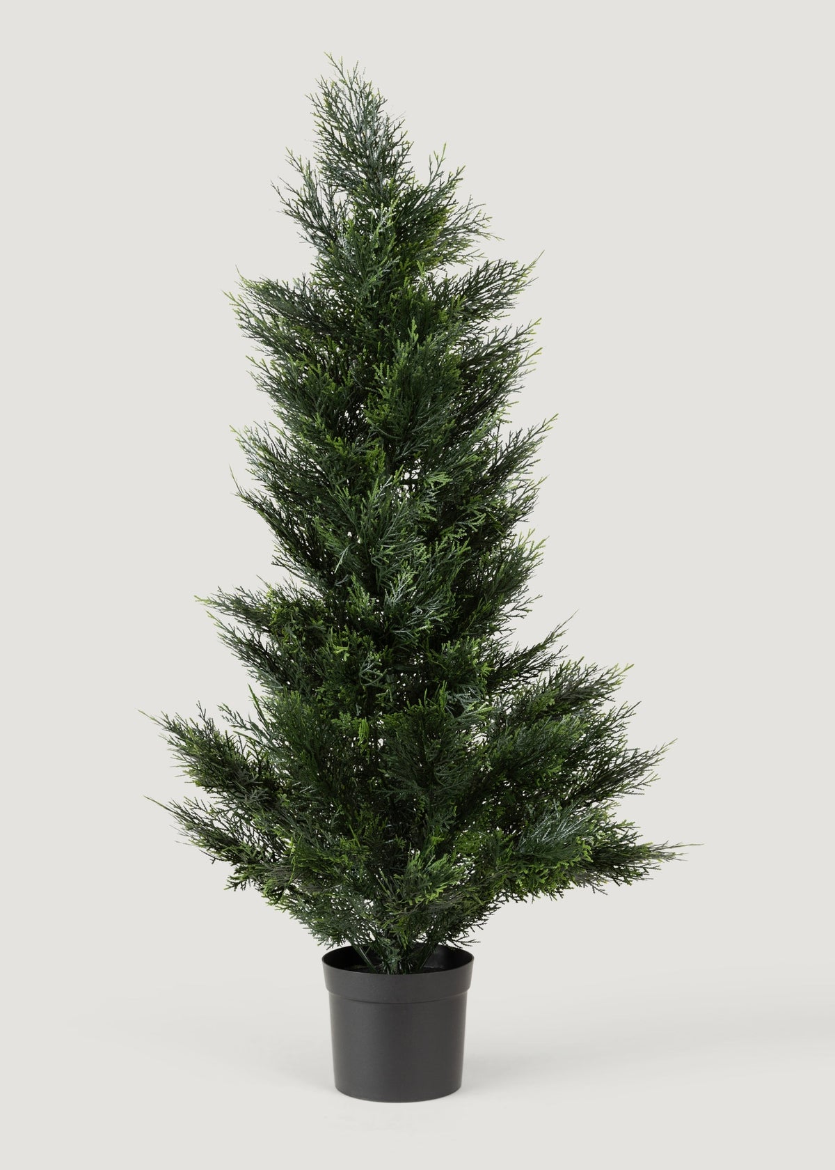 Fake UV Treated Indoor/Outdoor Cedar Topiary Tree in Pot - 48"