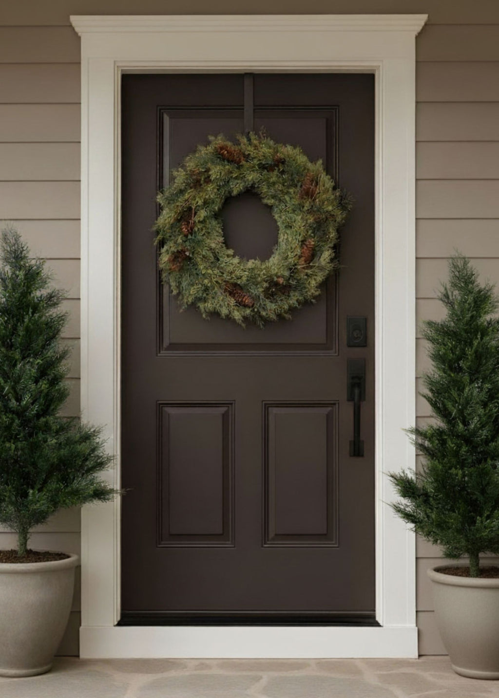 SAVE - Artificial Pine Holiday Wreath with Cones - 24"