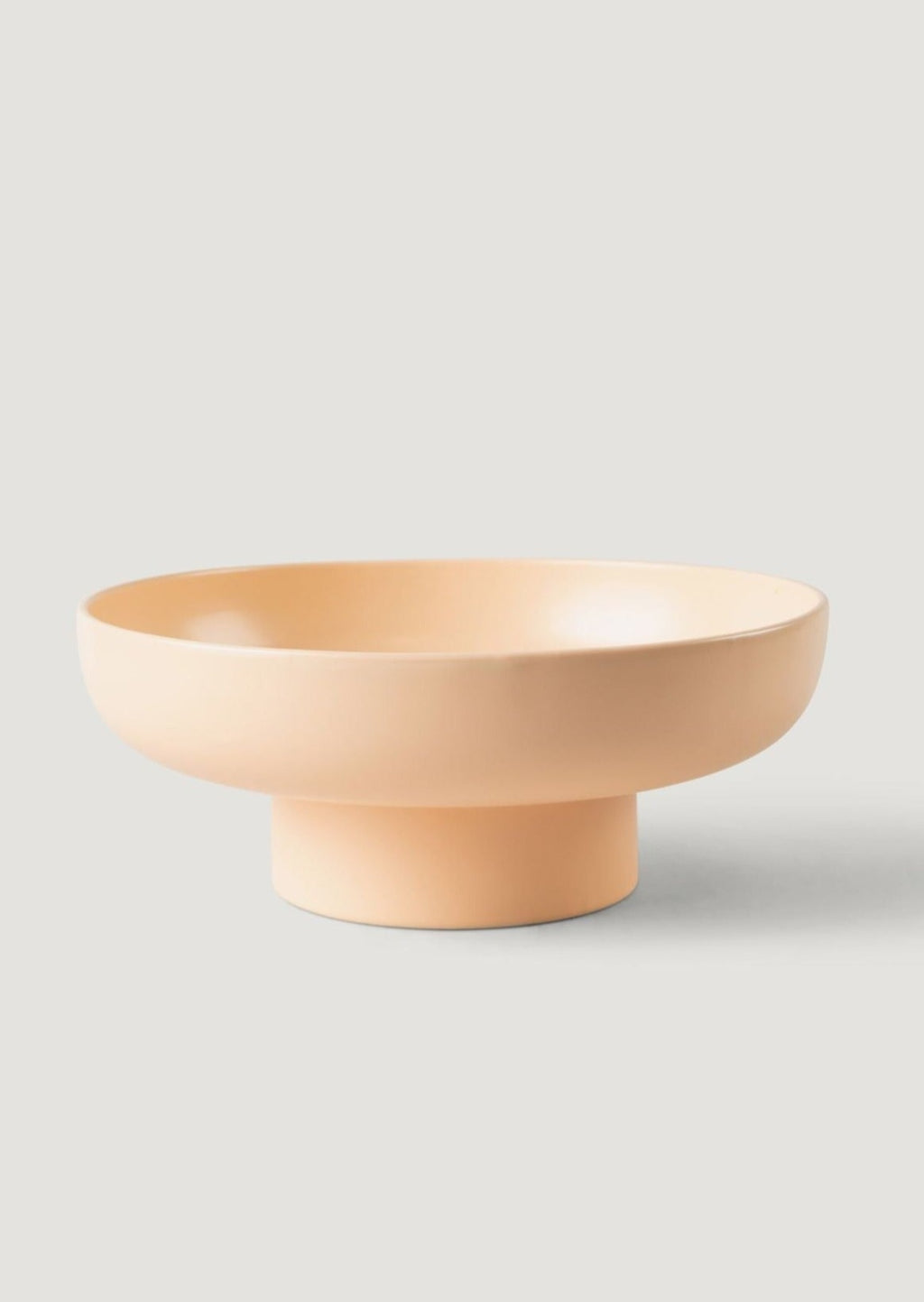 Large Cream Peach Compote - 14" Wide