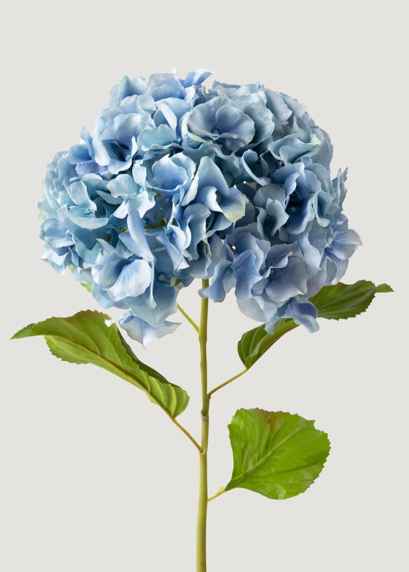 Tall Powder Blue Faux Hydrangea Flower - 45"