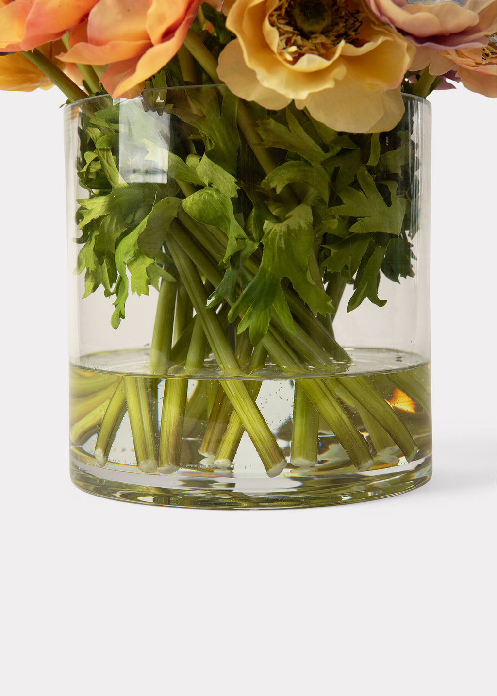 Natural Touch Anemone Flower Arrangement in Glass Vase - 12"