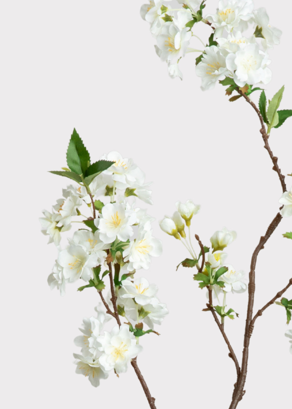Cream White Artificial Cherry Blossom Branch - 36"