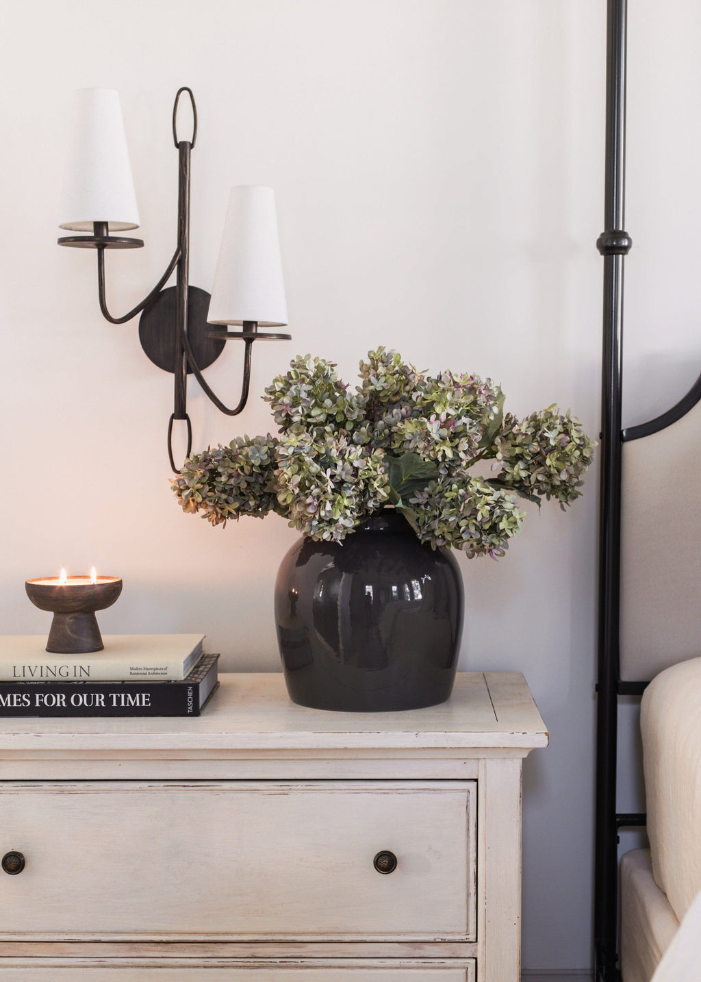 Afloral™ Ceramic Jar Vase in Glossy Smoked Taupe - 11"