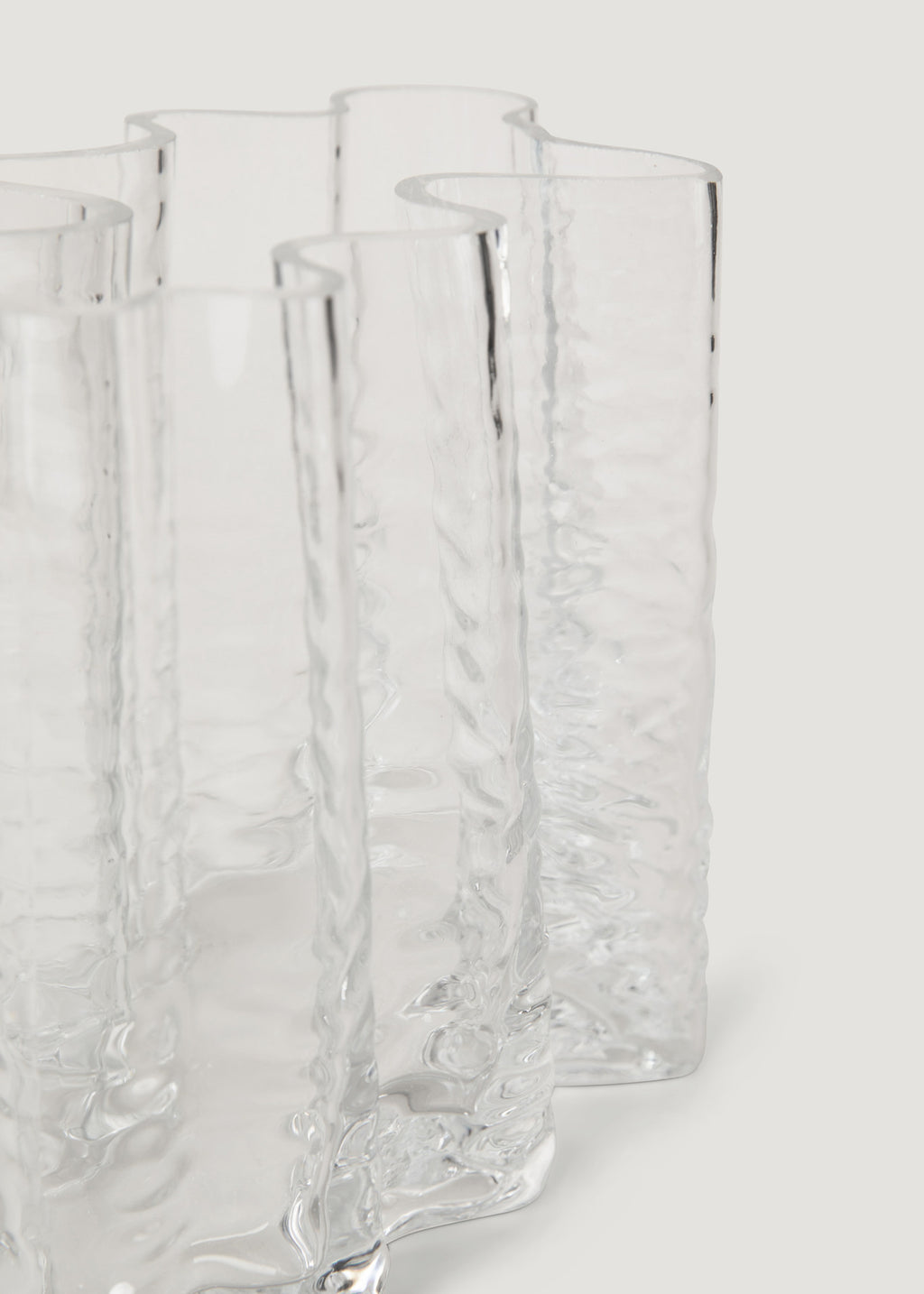 Cooee Design Small Gry Wide Glass Vase - 7.5"
