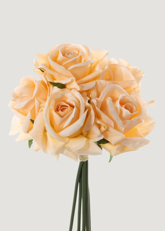 Real Touch Rose Flower Bundle in Soft Apricot - 11.75"