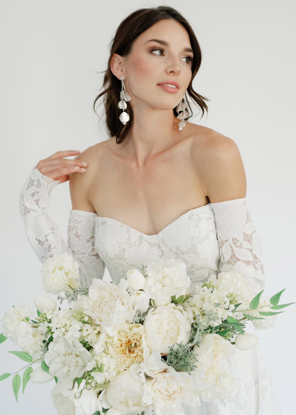 Artificial Peony Flower in Pale Yellow - 28.5"
