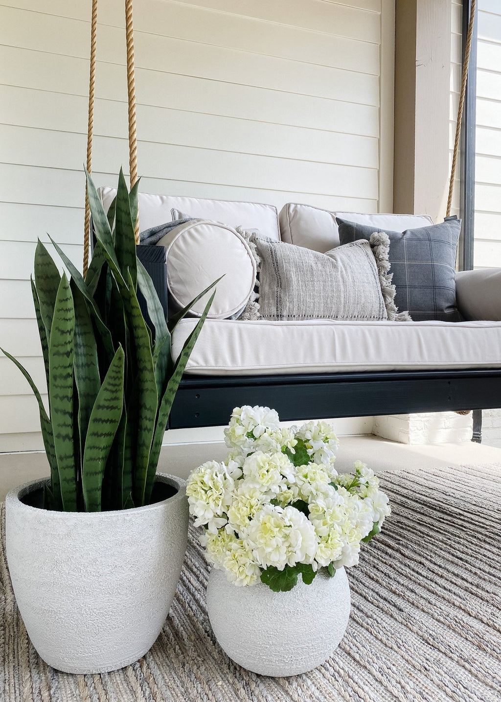UV Treated Outdoor Fake Potted Sansevieria Snake Plant - 35"