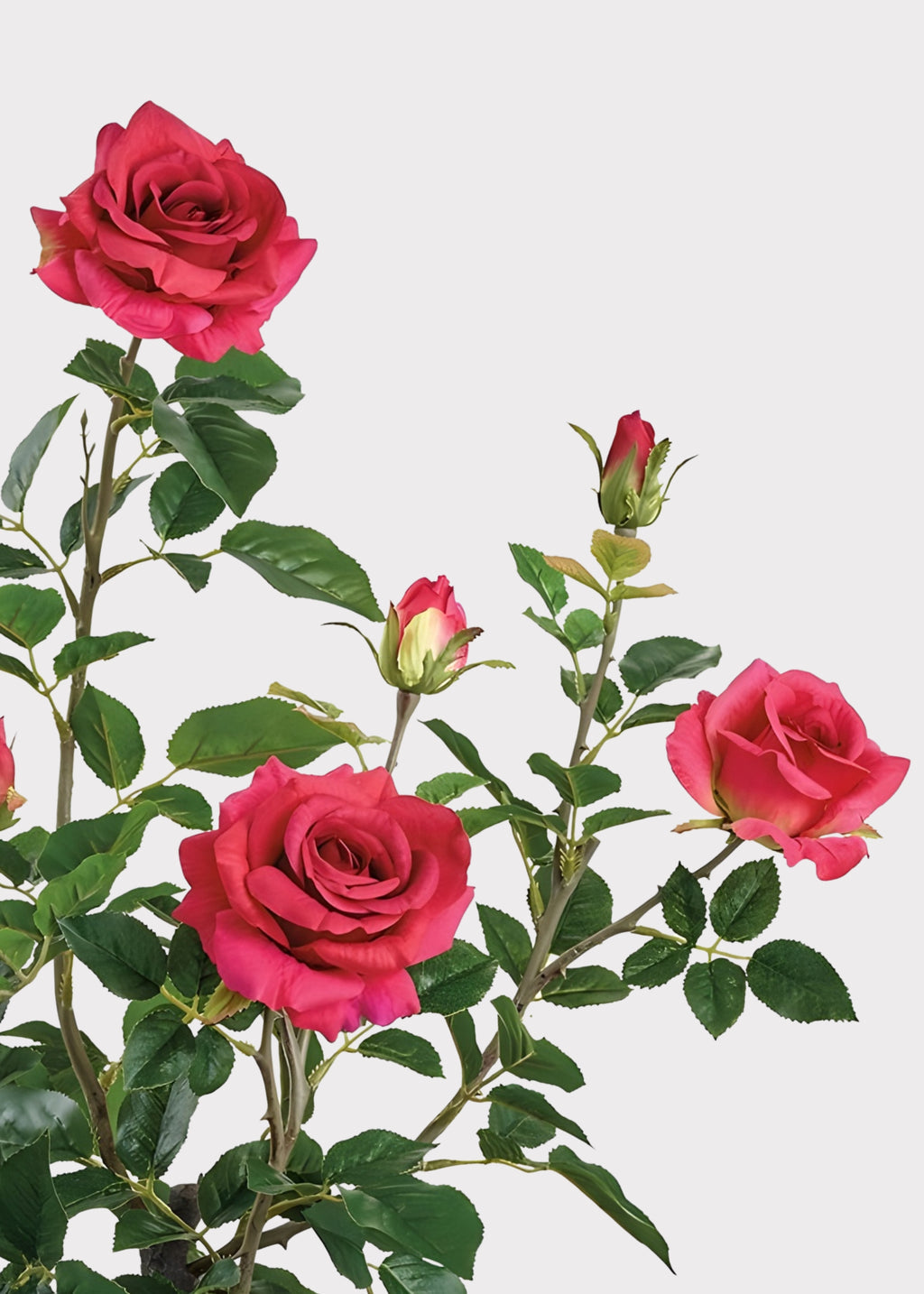 Fake Potted Patio Red Rose Arrangements - 25"