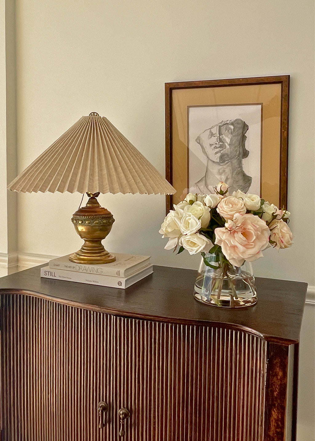 Natural Touch Rose Arrangement in Vase - 12"