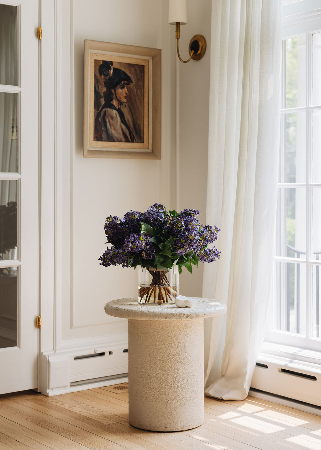 Purple Faux Lilac Arrangement - 18"