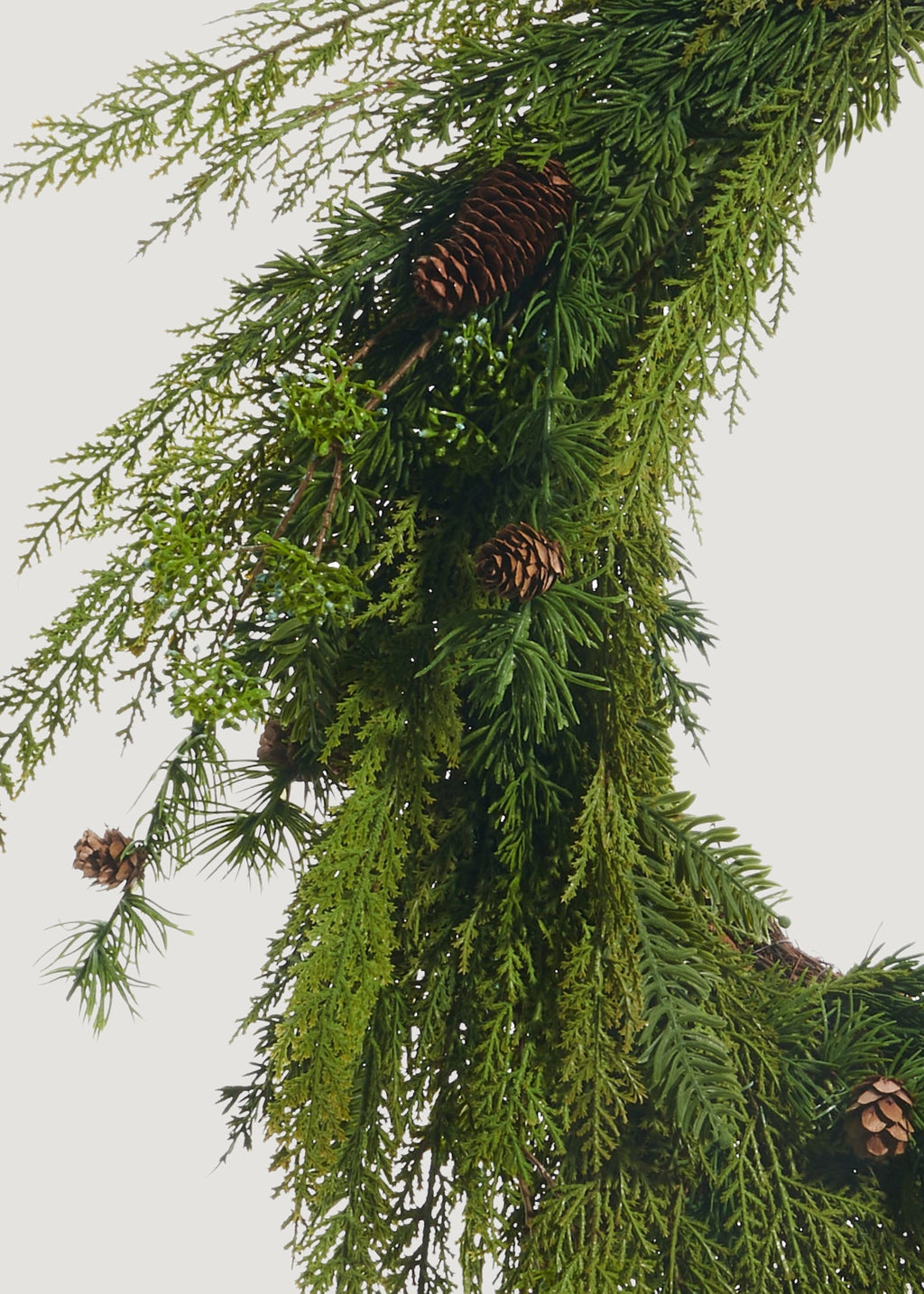 Artificial Cedar Holiday Wreath with Pine Cones - 26"